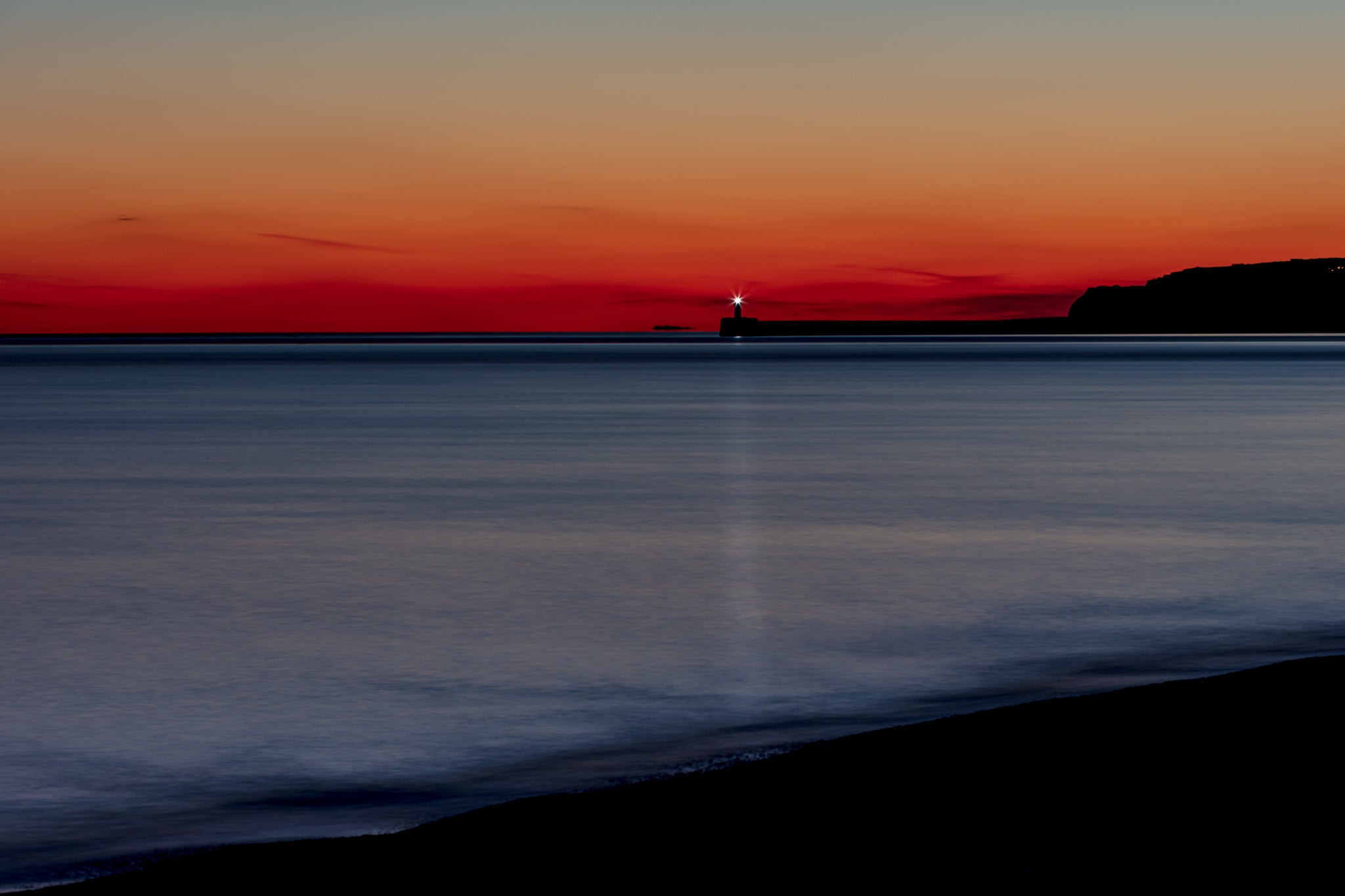 Newhaven Lighthouse at Sunset